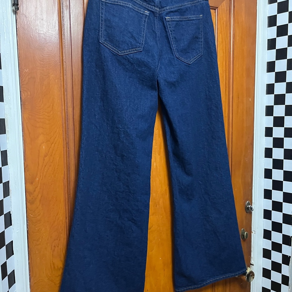 J. Crew Dark Blue Denim Trouser Jeans semi-stretch High Rise - Picture 7 of 10